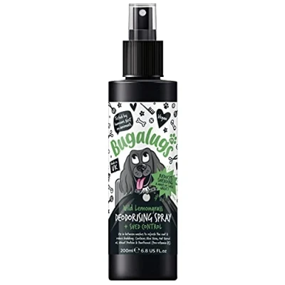 Image of BUGALUGS dog deodorising spray perfume deodorant cologne with conditioner Apple &amp; Vanila fragrance grooming shed control shampoo