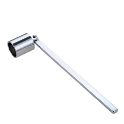 Image of Ninoclar Candle Snuffer,Stainless Steel Extinguisher Wick Snuffer Accessory with Long Handle,Candle Snuff Snuffers for Most Candles, Black (SILVERY)