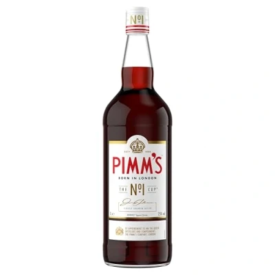 Image of Pimm&#039;s the Original No. 1 Cup 25% vol 1L Fruity Flavour Herbal Botanicals Caramelised Orange &amp; Warm Spices Gin Based Spirit For Cocktails Summer Drinks