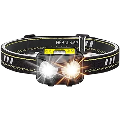 Image of LETOUR LED Head Torch, 3000 Lumens USB Rechargeable Owl Shape Headlight, 1200mAh COB Kid Torch 6 Modes Motion Sensor Waterproof Lightweight Headlamp for Camping, Running,Cycling,Fishing