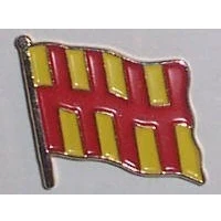 Image of Northumberland English County Flag Enamel Pin Badge