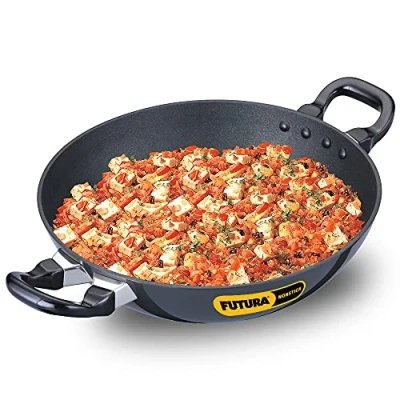 Image of HAWKINS Futura Non Stick Kadhai Deep Fry Pan Black 2.5 L