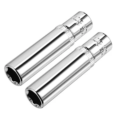Image of 2 x 1/4 inch Drive 8 mm Cr V 6 Point Deep Socket
