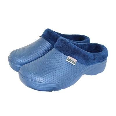 Image of Town &amp; Country Fleecy Cloggies Navy Size 6