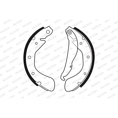 Image of 91158368 Brake Shoes FERODO PREMIER FSB335 200mm 45mm without accessories VAUXHALL: Corsa Mk2, Tigra Mk2 TwinTop, Astra Estate