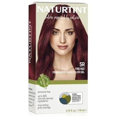 Image of Naturtint Permanent Hair Colour, 5R Fire Red, Plant Enriched, Ammonia Free, Long Lasting Grey Coverage and Radiant Nourishment Protection