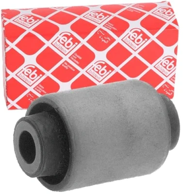 Image of 1E0034153, 1E0034153A Arm Bushes FEBI BILSTEIN 14232 Front Axle Left, Lower, Front, Right Elastomer FORD: Puma Hatchback, FIESTA 4