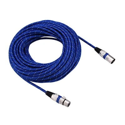 Image of Tihebeyan XLR Cable, 3Pin Male to Female Adapter Mic Microphone Balanced Cable Patch Jack Extender Cord Audio for Mixer Preamp(20M)