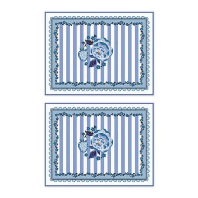 Image of Cath Kidston Strawberry Garden Blue Set of 2 Placemats