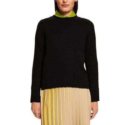 Image of ESPRIT Women&#039;s 103EE1I355 Pullover Sweater, 001/BLACK, S
