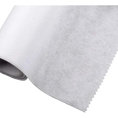 Image of Iron On/Fusible Interfacing Fabric Light Weight 75cm Wide 2 Metres White (Non Woven)
