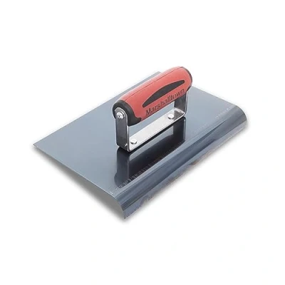 Image of Marshalltown Edging Trowel Made of Blue Steel with Durasoft Handle, Provides Rounding on Concrete, Radius: 19 mm, Lip 22 Size The Trowel: 229 x 152 mm
