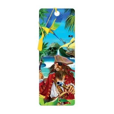 Image of 3D LiveLife Bookmark Pirate Island from Deluxebase. A Fantasy with lenticular Artwork Licensed Renowned Artist Michael Searle