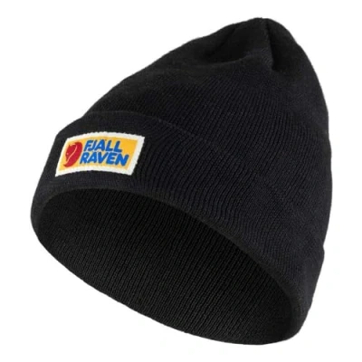 Image of FJALLRAVEN Unisex Vardag Classic Beanie Beret, Black, One Size UK