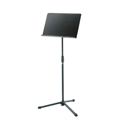 Image of K&amp;M 11922 Orchestral Music Stand Black up to 125 cm with Tripod and Metal Plate