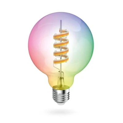 Image of Hama Smart LED Filament E27 G95, WLAN, Matter, 4.9 W, RGBW