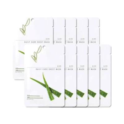 Image of [Pack of 10] EUNYUL Daily Care Facial Sheet Mask Pack ALOEx10pcs Korean Skincare Hydrating &amp; Nourishing Natural Ingredients for All Skin Types