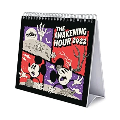 Image of Grupo Erik Official Mickey Calendar 2022 Desktop Disney Desk 12 Month Planner, Black, CS22015
