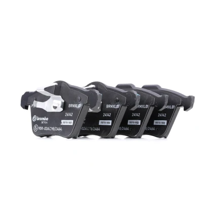 Image of 30736322, 30793539, 307935390, 30793857, 307938570 Brake pad set BREMBO P 24 077X excl. wear warning contact without accessories VOLVO: S80 II, V60 I
