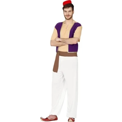 Image of FIESTAS GUIRCA Desert Thief Arabian Man Fancy Dress Costume Adult Outfit Mens Historical Up Male (Large)