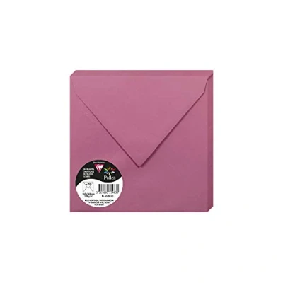 Image of Clairefontaine Ref 55483C Pollen Envelopes (Pack of 20) 165 x 165mm Sized, 120gsm Paper, Gummed Seal, Inkjet &amp; Laser Printer Compatible, Acid Free Hydrangea Pink