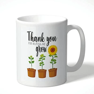 Image of Teacher Mug, Thank You Teaching Assistant Funny Novelty Coffee Tea Cup, Christmas Birthday Present 110z cermanic Mug