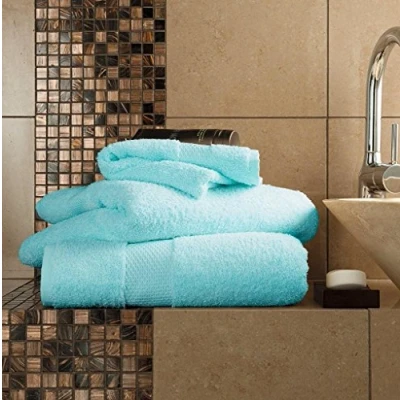 Image of Gaveno Cavailia Egyptian Cotton Thick Absorbent 700 GSM Miami Hand Towel [ Pack of 4 Turquoise (50x85 cm)