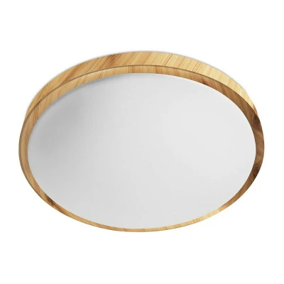 Image of Tempo 410Mm Flush Ceiling Fixture Imitation Wood IP44 LED 22.8W 3000K 1821lm