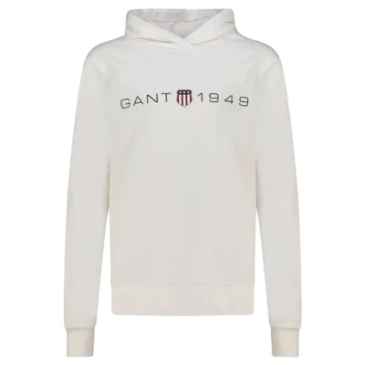 Image of GANT Graphic Hoodie Sweatshirt, Women&#039;s, Size: Medium, Eggshell