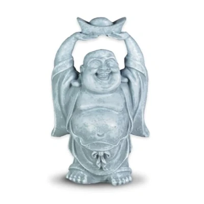 Image of Zen&#039;Light SBR Figurine Laughing Buddha Gray 8 x 6 12 cm