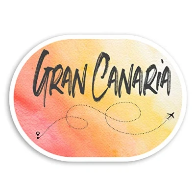 Image of 2 x 10cm Gran Canaria Vinyl Stickers Spain Fun Sticker Laptop Luggage #18257 (10cm Wide)