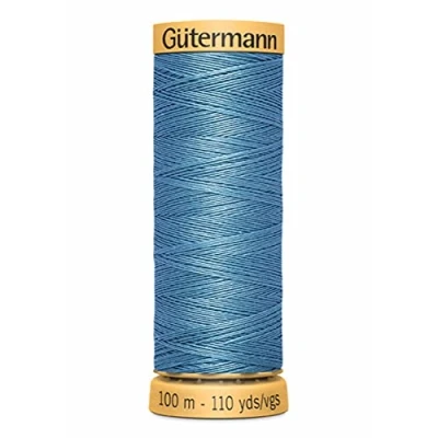 Image of Gütermann GNE50 6125 Sewing Thread, Cotton, Blue, 100 m