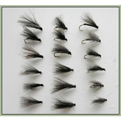 Image of 18 CDC F Fly, Trout Fishing Flies Olive, Black and Hares Ear, Choice (18/20)