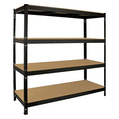 Image of Monster Racking Q Rax Heavy Duty Strong Rack Garage Workshop Warehouse Storage Shelving Bay 160cm x 60cm 160cm, Black