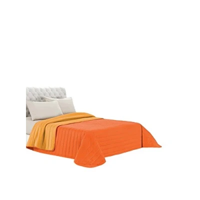 Image of Italian Bed Linen Elegant summer quilt Orange/yellow, small double, Microfiber