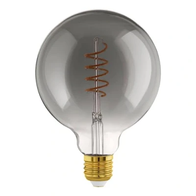 Image of EGLO LED globe E27 G125 4W filament transparent black