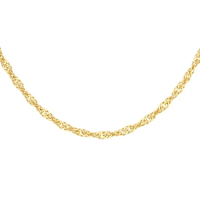 Image of Carissima Gold Women&#039;s 9 ct Yellow 1.4 mm Diamond Cut Twist Curb Chain Necklace of Length 51 cm/20 Inch
