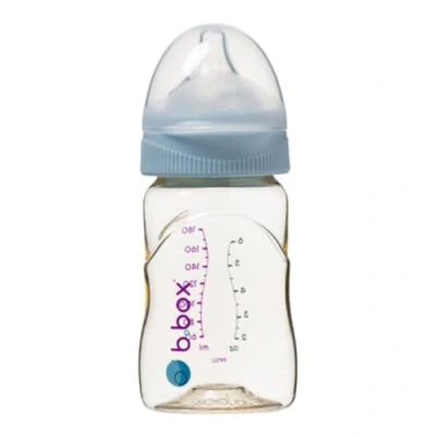Image of b.box 180ml Baby Bottles for Breastfed Babies, Medical Grade PPSU Bottle Heavy Use, Anti Colic Silicone Teat Simulate Natural Feeding, Dishwasher, and Steriliser Safe, Lullaby