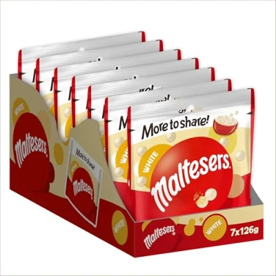 Image of White Maltesers, Chocolate &amp; Honeycomb, Treats, 7x126g Pouch