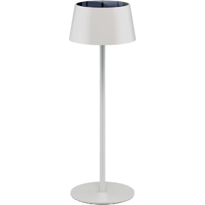 Image of goobay 73929 LED Table Lamp Solar/Infinitely Dimmable with Touch Control/Wireless Battery for Indoor and Outdoor Use IP44 / 150 lm 3000 K Warm White, USB C, White