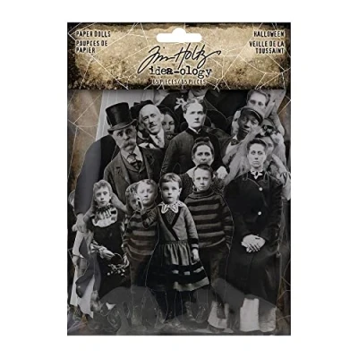 Image of Tim Holtz Advantus Idea Ology Paper Dolls Die Cuts 65/Pkg Halloween Art Craft, Multi