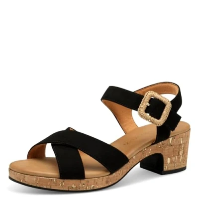 Image of MARCO TOZZI Women&#039;s Sandale 2 28360 44, Black, 3.5 UK