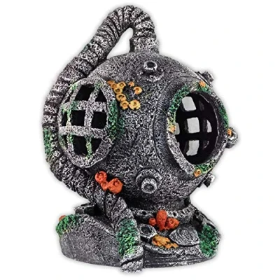 Image of Aqua One Diver Helmet Medium 32cm x 20cm Aquarium Decoration Ornament