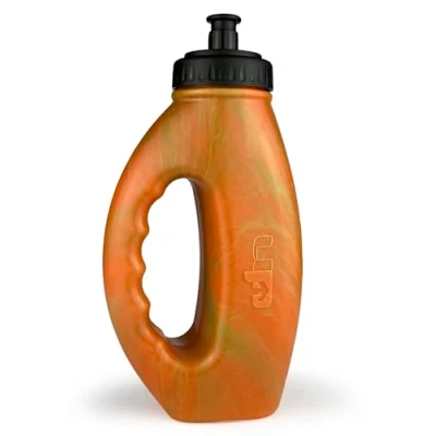 Image of Ultimate Performance Runners Bottle 580cc Recycled Colour Carbon Neutral Certified BPA free flexible food grade plastic Fully Recyclable Ergo Shape Soft Spout Cap Run Hike Sport Marathon Spt