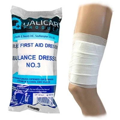 Image of 5X Sterile Ambulance No.3 Dressings + Bandages Deep Trauma/Wound