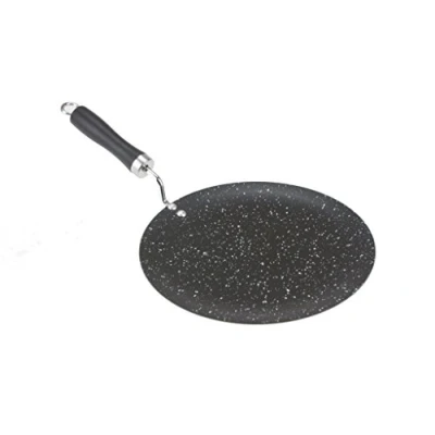 Image of Mastercook Longlife 28cm MS Iron Super Non Stick PAN Heavy Duty Crepe Pancake CHAPATI ROTI DOSA Marble Coating TAWA TAVA Flat