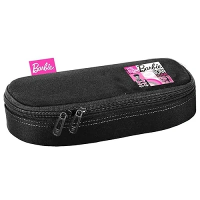 Image of PASO BB22ZZ 013 BeUniq Barbie Black Pencil Case Multi Coloured