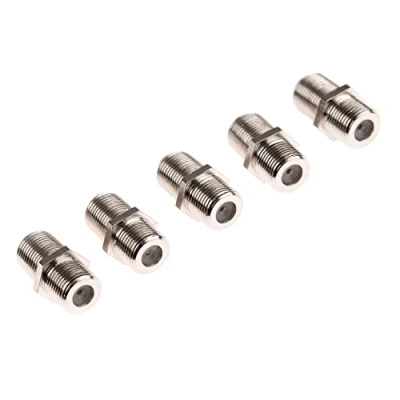 Image of CDL Micro F Type Connector Satellite Cable Female to Coupler/Joiner/Gender/Changer (Pack of 5)