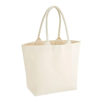 Image of Westford Mill ® W626 Fairtade Cotton Deck Bag Natural