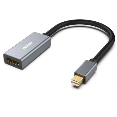 Image of BENFEI Mini DisplayPort to HDMI Adapter, Thunderbolt 2 Adapter Compatible for MacBook Air/Pro, Microsoft Surface Pro/Dock, Monitor, Projector[Gold Plated Connectors&amp; Aluminium Shell]